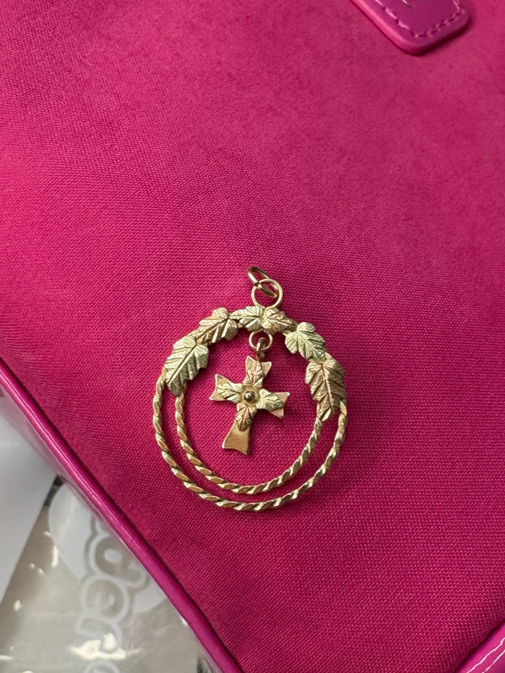 10K cross pendant